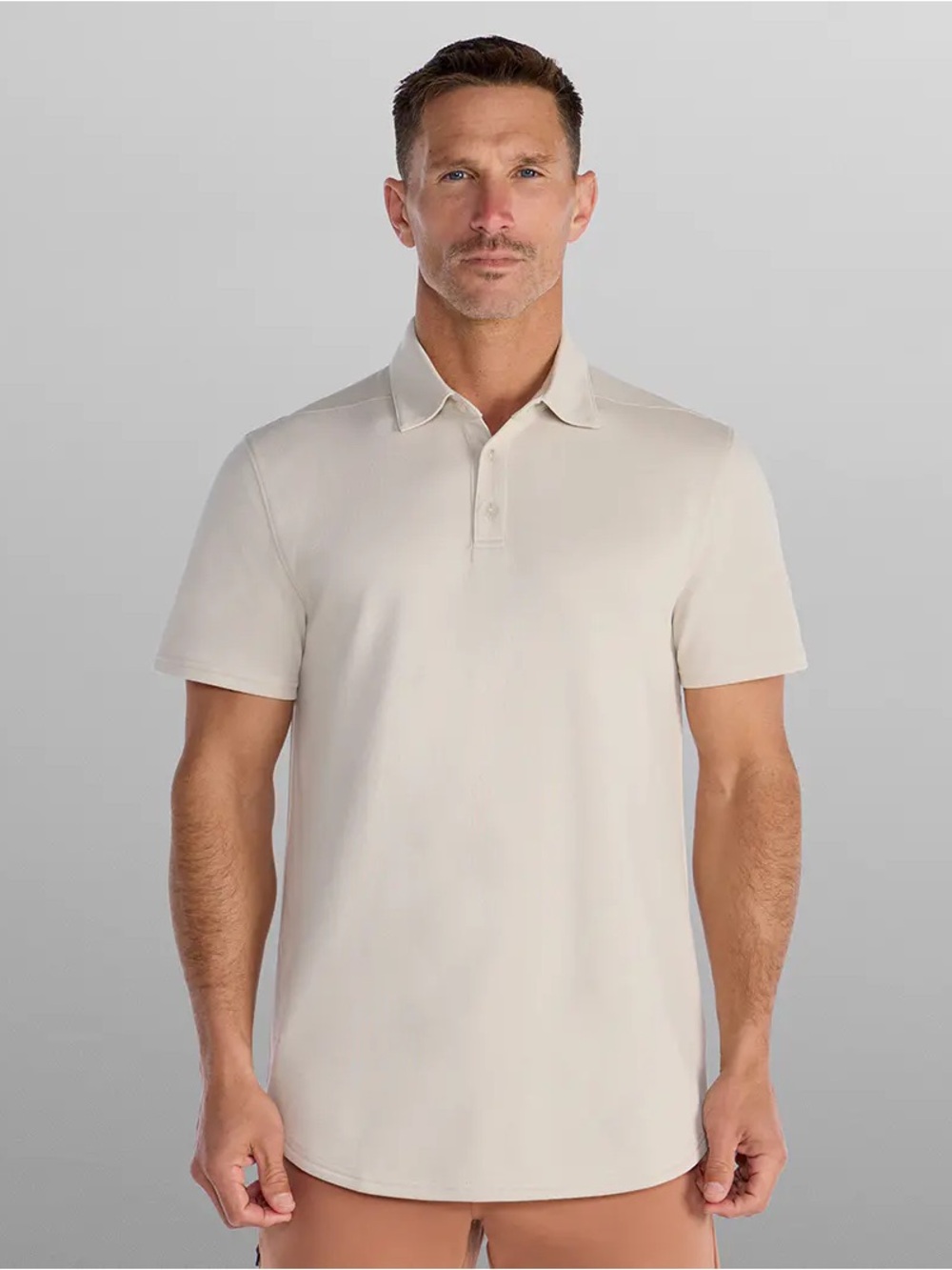 BYLT Basics Men's ivory Short-Sleeve Polo
